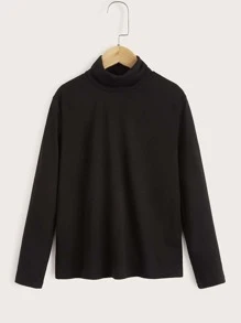 SHEIN 2 Piezas De Top De Cuello De Tortuga Para Niños En Edad De Transición - Multicolor - Ver 4