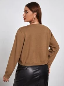 SHEIN Essnce Cárdigan de hombros caídos con patrón de rombo
