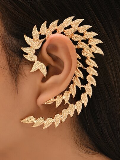 Leaf Decor Ear Climber SHEIN Singapore