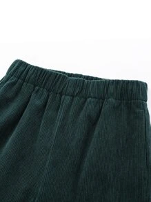 Quần Trai màu trơn Giải trí - Màu xanh lá cây đậm - Xem 4