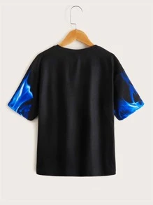 SHEIN Boys Reflective Tiger Print Top - Multicolor - View 3