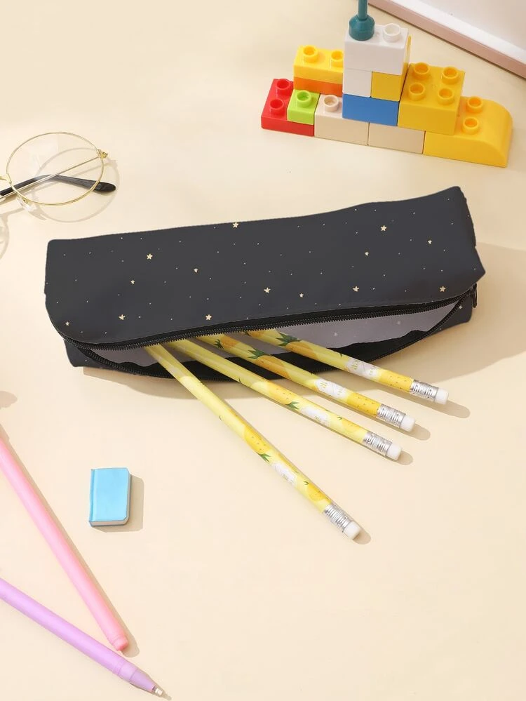 Star Print Pencil Bag