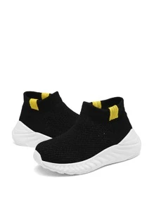 男孩針織細節襪型運動鞋