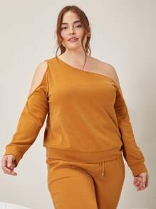 SHEIN Top para dormir de cuello asimétrico - Mostaza Amarilla - Ver 6