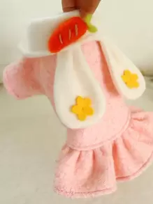 فستان حيوانات أليفة مزخرف بزهر