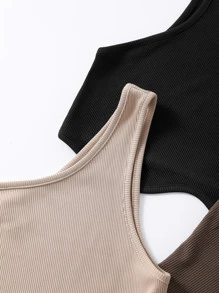 4 piezas Top tejido de canalé - Multicolor - Ver 3