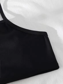 Tween Girl Color Block Bikini Set Summer Beach - Multicolor - View 3