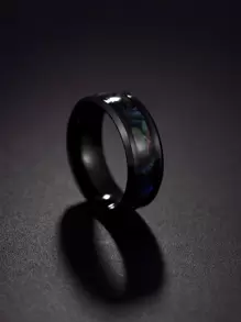 Nhẫn nam thời trang và phổ biến Màu khối thép không gỉ làm quà tặng trang sức và cho vẻ ngoài sành điệu - Nhiều màu - Xem 1