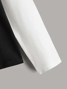 SHEIN Tween Boy Cartoon Graphic 2 In 1 Tee - Black - View 3