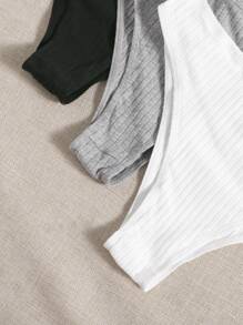 Lowkey Lull Bộ đồ ngủ Nữ Gân đan màu trơn Giải trí - Nhiều màu - Xem 5