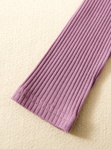 Niñitas Camiseta tejido de canalé ribete con fruncido