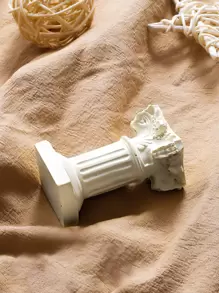 1pc Pillar Design Decorative Object, Vintage White ABS Art Decoration For Home Decor Best Gifts Birthday - White - View 9