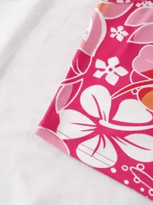 SHEIN Unity Floral Print Crop Halter Top - Multicolor - View 4