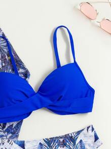 热带印花聚拢比基尼搭配和服夏季 - 彩色 - 查看 5