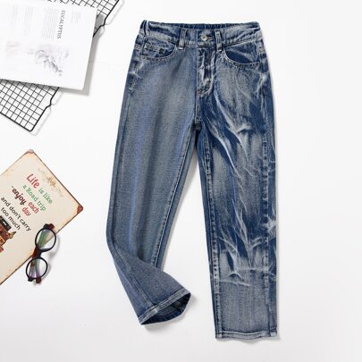 Girls Slant Pocket Jeans