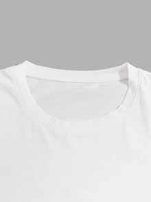 Manfinity Bộ hai mảnh Nam Dây kéo Thực vật Giải trí - Đen và trắng - Xem 4