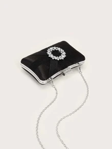 SHEIN Belle Lấp lánh, lấp lánh quyến rũ, thanh lịch, túi đựng đồ trang trí đính đá mini cho tiệc tối, túi đựng đồ ăn tối cho cô gái, phụ nữ, dành cho phụ nữ, hoàn hảo cho tiệc tùng, đám cưới, vũ hội, bữa tối/tiệc, làm quà tặng tốt nhất cho phụ nữ ngày lễ tình nhân - màu đen - Xem 7