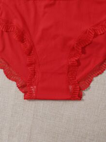 3pack Plus Scalloped Lace Trim Panty - Multicolor - View 5