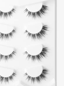 4對貓眼假睫毛,送給女士妻子姐妹青少年女朋友,用於派對俱樂部 - 黑色 - 查看 2