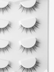 Cat Eye False Eyelashes, 4 pairs 10mm natural False Eyelashes - Black - View 2