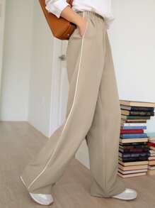 DAZY 對比色斜口袋褲