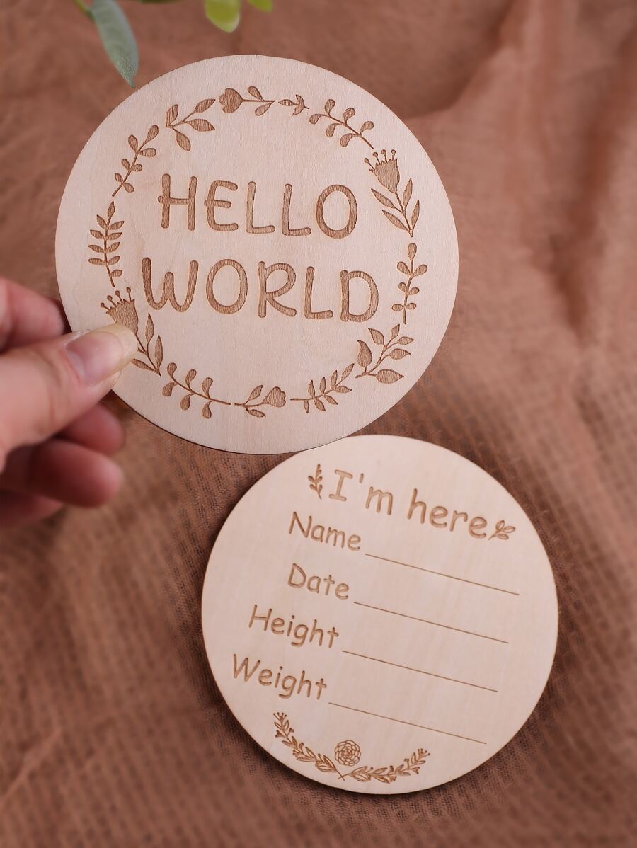 Baby Girl Newborn Photography 2pcs Monthly Milestones Prop