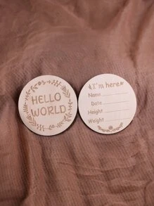 Baby Girl Newborn Photography 2pcs Monthly Milestones Prop