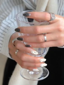 DAZY 4 chiếc nhẫn tối giản - Bạc - Xem 1