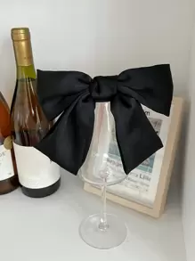 DAZY 女士时尚蝴蝶结发夹可爱情人节爪夹发夹发夹 - 黑色 - 查看 4