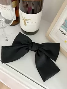 DAZY 女士时尚蝴蝶结发夹可爱情人节爪夹发夹发夹 - 黑色 - 查看 5