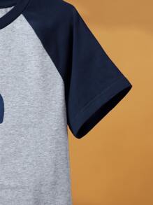 Bev Johnson Áo thun nữ Hoạt hình Khối Màu Giải trí - Màu Xám nhạt - Xem 5