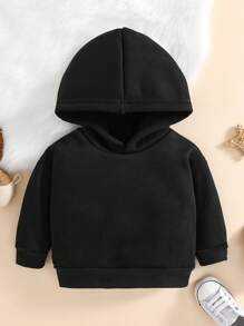 Baby Girl Letter Graphic Sweatshirt - Black - View 2