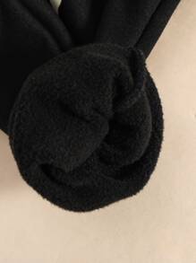 Baby Girl Letter Graphic Sweatshirt - Black - View 3