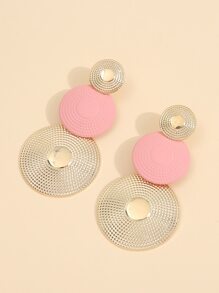 1 đôi Tròn Concave-Convex Vá lại Hoa tai - Nhiều màu - Xem 4