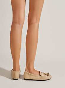 Tassel Decor Flats - Apricot - View 5