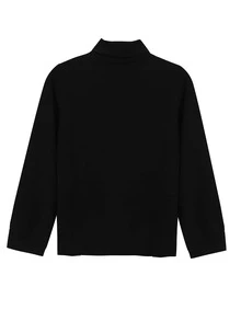 Áo thun nữ Nghề thêu Lá thư Giải trí - màu đen - Xem 2