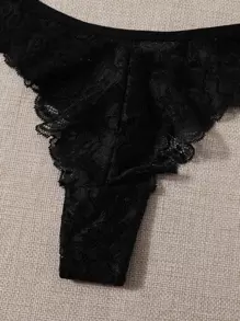 7pack Floral Lace Thong, Sexy Lingerie - Multicolor - View 5