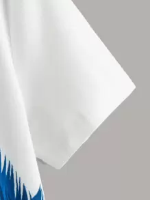 SHEIN Tween Boys' Feather And Eagle Printed T-Shirt With Casual Style, Suitable For Summer Daily Wear - Multicolor - View 4