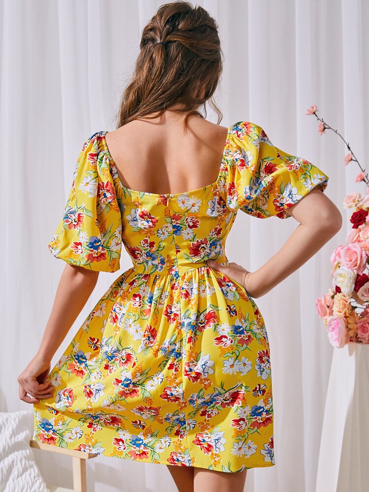 Đầm Dây kéo Hoa Boho - Nhiều màu - Xem 2
