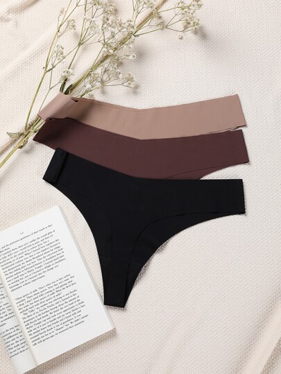 3sets No Show Effen BH Slipje Lingerie Set view 6