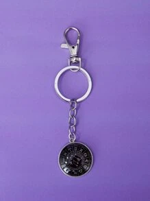 Heyillustration Starsalign Gemini Constellation Graphic Keychain - Black - View 2