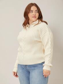MOTF PREMIUM PLUS VISCOSE RIBBED JUMPER - Beige - View 5