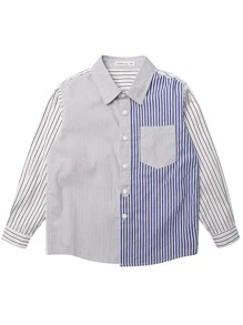 Niños Camisa de rayas de color combinado - Multicolor - Ver 3