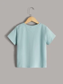 SHEIN Toddler Boys Colourblock Dinosaur Print Tee - Multicolor - View 2