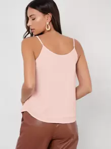 BizChic 女士V领无袖宽松休闲上衣，浪漫优雅日常时尚百搭商务休闲通勤上衣，适合办公室、教师、商务休闲、日常穿着 - 淺粉色 - 查看 2