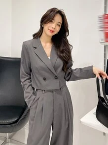 DAZY Women Business Casual Blazer And Pants Set,Fall Clothes,Back To School Clothes