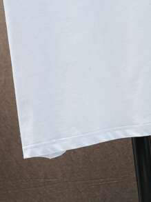 Manfinity RSRT 男士字母和棕櫚樹印花T恤 - 白色 - 查看 5