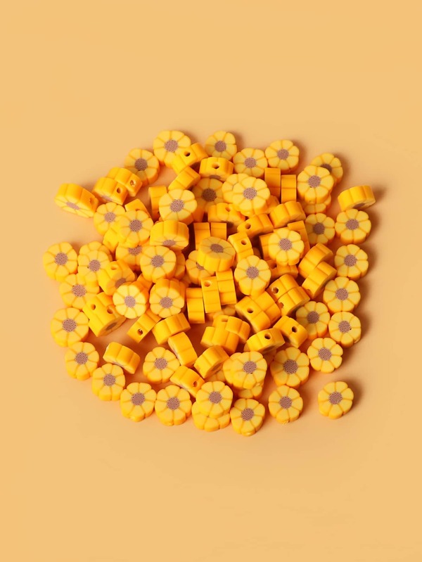 100pcs Flower Bead DIY Jewelry Accessory