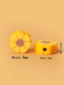 100 cái Hạt hoa Tự làm Đồ trang sức Phụ kiện - Nhiều màu - Xem 3