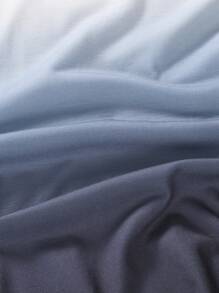 Manfinity Men Letter Graphic Ombre Tee - Blue and White - View 4